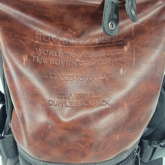 Sovrn Republic Convertible Duffle Backpack Drifter Rugged Weekender Travel Bag - Picture 6 of 16